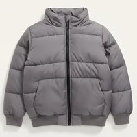 Manteau d'hiver pour homme, gris, col montant, fermeture éclair, épais, décontracté, couleur unie, polyester, tendance, personnalisé, nouveau