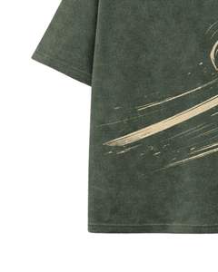 Camiseta Gráfica de Anime Samurai Verde Oscuro para Hombre, Algodón, Estilo Urbano, Estampada, Informal, de Verano, con Logotipo Personalizado, Fabricante OEM - Product Image 6