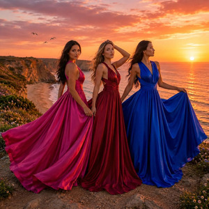 Nuevo Vestido de Dama de Honor Elegante de Satén Convertible Infinity, Vestido de Noche Formal Largo hasta el Suelo, Vestido para Invitadas de Boda - Product Image 5