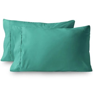 Housse de coussin rectangulaire en coton bleu uni, fermeture à rabat, respirante, tissée, pour la décoration intérieure - Product Image 3