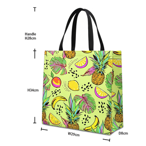 Bolsa de Lona Reutilizable Ecológica con Estampado a Doble Cara a Todo Color, 5% PALF (Fibra de Hoja de Piña) - Product Image 3