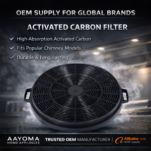 Filtre à charbon pour hotte aspirante compatible avec les hottes aspirantes européennes, pièces de rechange fabriquées par un fabricant OEM en Inde - Product Image 2