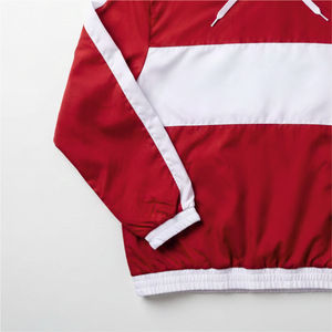 Chaqueta Cortavientos Ligera y Transpirable con Capucha, Bordado Personalizado Urban Storm Rojo y Blanco, Chaqueta Impermeable de Nailon con Contraste - Product Image 5