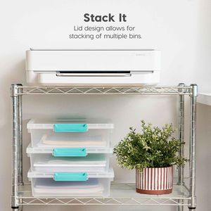 Contenitori di Plastica con Coperchi 6 Qt, Confezione da 4, Prodotti negli USA, Piccoli Contenitori per Artigianato e Giochi Sensoriali - Product Image 4