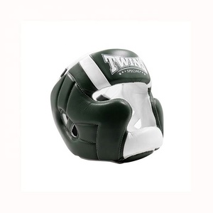 Customized Design Professional MMA Kick Boxing Twin Head Guard 100% Genuine Leather Comfortable Breathable Protective Face - Product Image 5