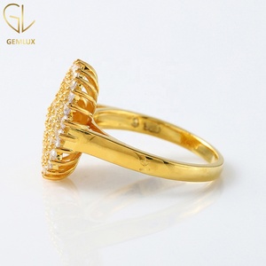 Round Cut Moissanite Diamond <b>Cocktail</b> Cluster Engagement <b>Ring</b> Luxury Moissanite <b>Ring</b> for Women Fine Jewelry - Product Image 6