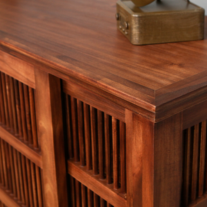 Meuble de rangement de cuisine convertible en bois massif, grand comptoir, anti-poussière, scellé, pour vaisselle, meubles de salon - Product Image 5