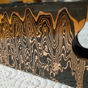 Cuchillo de chef de lujo de cobre damasco con mango equilibrado para cortar y picar en la cocina a diario - Product Image 5