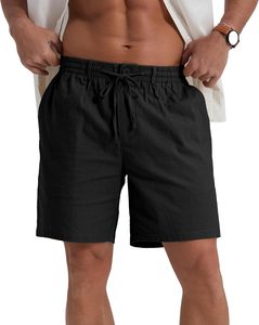 Shorts décontractés en coton tricoté pour hommes, taille élastique avec cordon de serrage, shorts de plage d'été, shorts personnalisés avec logo, fournisseur en gros - Product Image 2