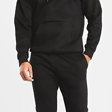 Chándal Deportivo Shaghaf para Hombre, Color Negro Básico, Tela de 400 g/m², Disponible en Stock - Product Image 6