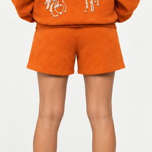 Conjunto de Sudadera con Capucha y Pantalones Cortos para Mujer, Estilo Casual, Dos Piezas, Ropa Urbana de Poliéster y Algodón con Estampado Puff para Prendas Personalizadas - Product Image 6