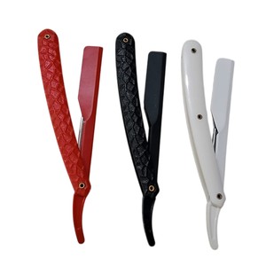 Navaja de barbero de filo recto de acero inoxidable para afeitado de precisión y estilizado de barba y cabello - Product Image 1