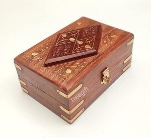 Boîte à bijoux en bois de luxe, faite à la main, élégante, organiseur de rangement pour bijoux, prix bas, boîte décorative - Product Image 1