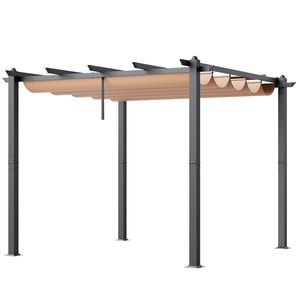Pergola Moderna in Alluminio 3x3 Metri con Tettoia Parasole per Cortile e Uso Esterno - Product Image 3