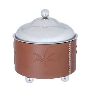 Rectangular Copper Chafing <b>Dish</b> Hammered Stainless Steel Food Warmer with Black Wrought Iron <b>Stand</b> for Wedding Buffet Server - Product Image 4