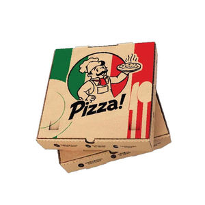 Boîtes à pizza en vrac 10x10 en carton ondulé kraft avec papier absorbant rond pour la cuisine, idéales pour Noël - Product Image 2