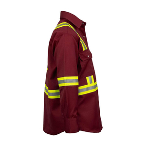 FR Reflective Work <b>Shirt</b> Flame Resistant High Visibility Safety <b>Shirt</b> Industrial Construction Long Sleeve Uniform OEM Custom - Product Image 4