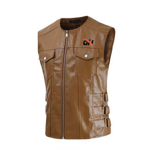 Chaleco de Cuero de Diseño Personalizado a la Moda, Precio Económico al por Mayor, Chaleco de Cuero Transpirable Hecho en Pakistán - Product Image 3
