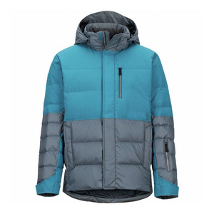 Chaqueta Acolchada con Capucha para Hombre, Diseño Color Block, Resistente al Viento, Gruesa, Informal, para Invierno, con Cierre de Cremallera y Relleno de Poliéster - Product Image 1