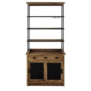 <b>Rustic</b> Wood Eco-Friendly Durable Etagere <b>Bookcase</b> 4 Shelves Storage Cabinet Freestanding Home Office Living Room Furniture - Product Image 3