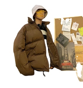 Chaqueta corta acolchada de invierno para hombre, abrigos informales de cuero de burbujas con ropa informal coreana, estilo Parka, cortavientos de invierno - Product Image 2