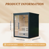 Sauna en bois de pruche intelligent contrôlé par Wi-Fi, certifié ETL, design rectangulaire pour pod de bien-être résidentiel haut de gamme au bord du lac