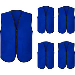 2025 5 paquets supermarché commis uniforme gilet fermeture éclair tablier pour vêtements de sécurité pour les travailleurs de première ligne - Product Image 6