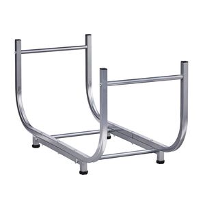 30in Rustproof Metal Firewood Rack Indoor Outdoor Stable <b>Log</b> Holder for Fireplace <b>Decor</b> Firewood Storage Organizer - Product Image 2