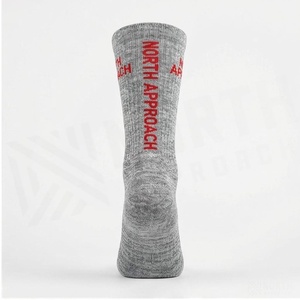 White Crew Athletic <b>Socks</b> With Red Letter Printing <b>Breathable</b> Cotton Basketball <b>Socks</b> For Adults Summer Season - Product Image 2