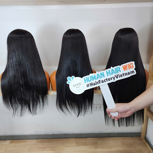 Peluca Transparente con Frente de Encaje Pre-Arrancado, Liso Extremo, Sin Pegamento, 100% Cabello Humano Virgen Vietnamita, Gorra Mediana para Mujer - Product Image 2