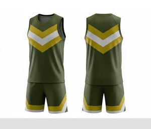 Ensemble d'uniformes de basket-ball sublimés personnalisés pour équipe, en jersey et short en polyester respirant et à séchage rapide, vêtements de sport pour hommes, femmes et jeunes. - Product Image 5