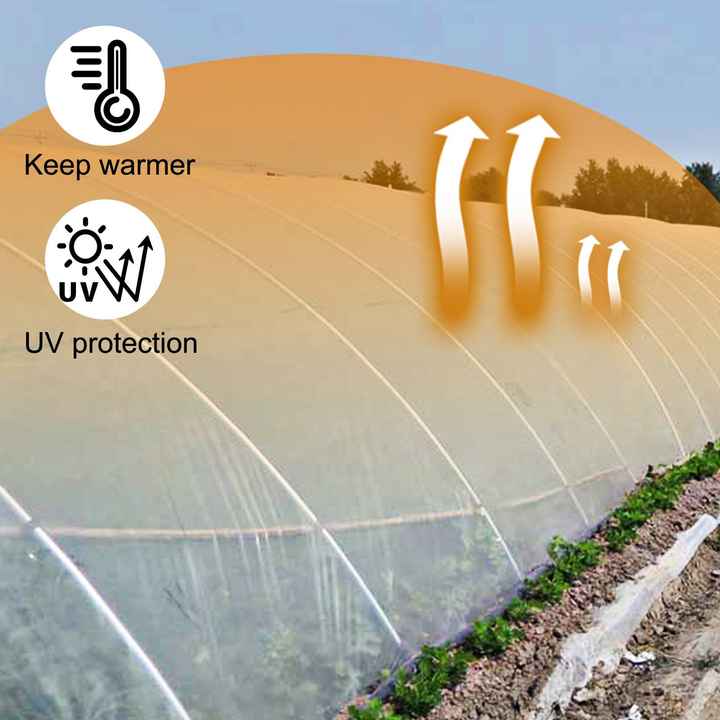 20 X 28 ft UV Resistant 6 Mil Thickness Greenhouse Polyethylene Film Clear Agricultural Plastic Greenhouse Film Superior Plastic
