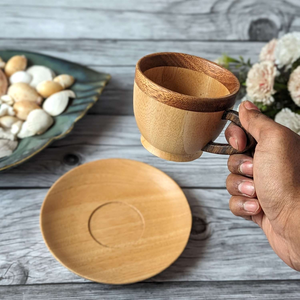 Petites tasses à thé en bois massif et naturel, compatibles lave-vaisselle, pour cadeaux, utilisation en café, etc., au design unique. - Product Image 6