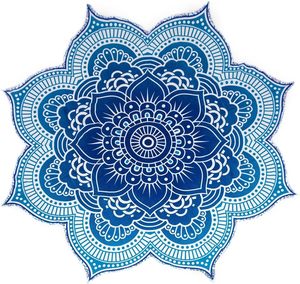 Tapiz Redondo Bohemio con Mandala Hippie, Intrincado Tapiz Indio Decorativo para Colgar en la Pared, Cubrecama para Dormitorio, Sala de Estar y Habitación - Product Image 1