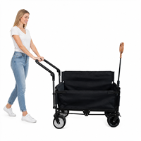 Chariot de camping pliable tout-terrain électrique robuste et étanche, chariot utilitaire portable pour loisirs en plein air et courses industrielles