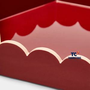 ถาดแลคเกอร์หอยเชลล์เอ็มดีเอฟทำด้วยมือที่มีตัวเลือกสูง: การผสมผสานระหว่างความทนทานและความสง่างามเหมาะสำหรับการเสิร์ฟหรือการตกแต่งบ้าน - Product Image 4