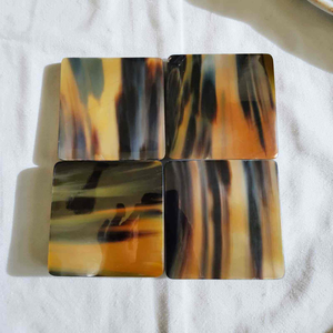 Colección de Posavasos de Cuerno Rústicos y Elegantes, Posavasos de Cuerno Naturales Hechos a Mano para Regalos, Posavasos de Cuerno con Estilo para Decoración de Comedor, Premium B - Product Image 4