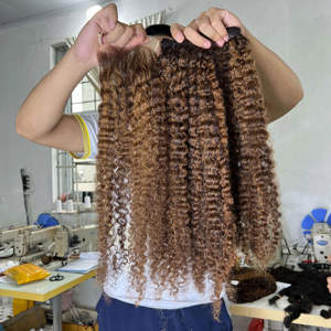 Pro Salon CDYHAIRVN - Paquetes de Cabello Humano Virgen Puro de 100g, Ondulado Jerry Birmano Natural, de un Solo Donante, de 8 a 40 Pulgadas, para Venta al por Mayor - Product Image 2