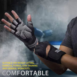 Guantes Deportivos de Medio Dedo para Hombre, Ligeros y de Alto Rendimiento, Transpirables, de Cuero Sintético, Antideslizantes, para Gimnasio y Fitness - Product Image 4