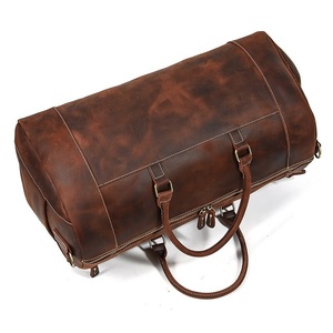 Grand Voyage Duffle Véritable En Cuir Weekender Sac De Hommes Mâle Vintage Style Bagages À main Pour Vols MBF-0064 - Product Image 6