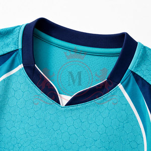 Camiseta de Fútbol Geométrica Color Verde Azulado para Hombre, Manga Corta, Cuello en V, Absorbe la Humedad, Poliéster, Ajuste Atlético, para Todas las Temporadas - Product Image 6