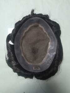 Prothèse capillaire pour hommes en cheveux Remy, avec dentelle suisse et contour en PU, cheveux raides, densité 9x7, pour cuir chevelu clairsemé, Taz Hair BD, fabriqué au BD - Product Image 6