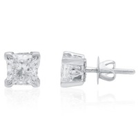 Boucles d'oreilles en or 14 carats de luxe avec diamants naturels ronds taille brillant pour femme, bijoux de mariage, de fiançailles et de fête