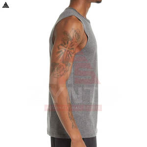 เสื้อกล้ามผู้ชายขายดี ดีไซน์ OEM ระบายอากาศได้ดี ไซส์ใหญ่ จากปากีสถาน เสื้อกล้ามออกกำลังกายสำหรับผู้ชาย - Product Image 3