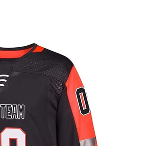 High Quality Custom Printed Men's Sublimation Ice Hockey Jersey with Hood <b>Lace</b>-Up Design Quick Dry Breathable OEM DOM Service - Product Image 2