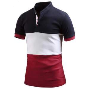 Camiseta de Verano Retro para Hombre, con Cierre, Tejida, con Serigrafía, Jersey Sólido, Informal, de Manga Corta, Secado Rápido, Transpirable, de Alta Calidad - Product Image 3