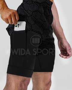 <b>Men</b> 2-in-1 Gym <b>Shorts</b> with Inner <b>Compression</b> Layer Running Training Fitness <b>Shorts</b> Quick Dry Breathable - Product Image 3
