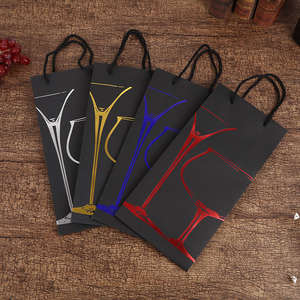 Bolsa de Vino Personalizada con Logotipo, Económica de Fábrica, con Lámina Dorada, Reciclable, con Asa, para Regalo - Product Image 2