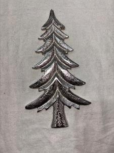 Silver Metal <b>Heart</b> Ornament Molded Metallic Finish Classic Christmas <b>Decoration</b> Indoor Use - Product Image 5