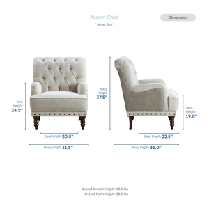 SOFA <b>CHAIR</b> Contemporary One Seat from Vietnam Single <b>Chair</b> Faux Leather Tufted Back Flared Arms - Product Image 1